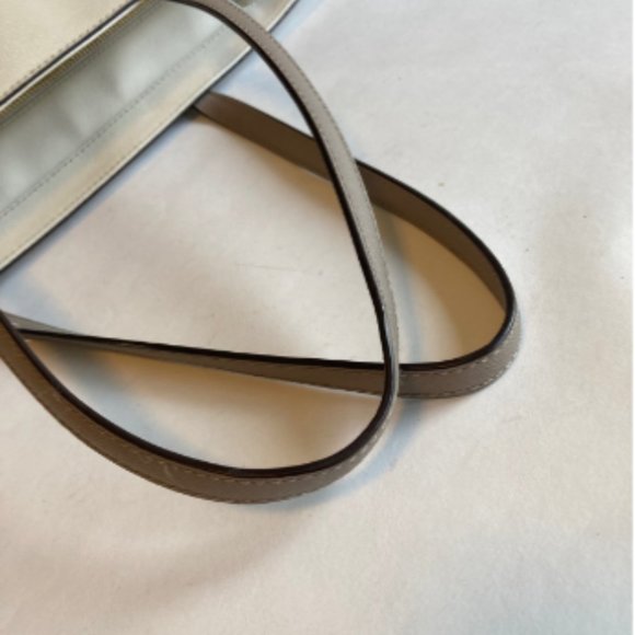 Kate Spade Ivory Beige Crossgrain Leather Handbag Shoulder Bag. - Picture 5 of 12